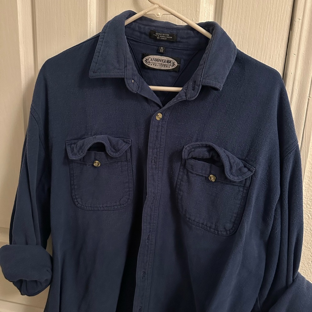 Blue Button-Up Shirt